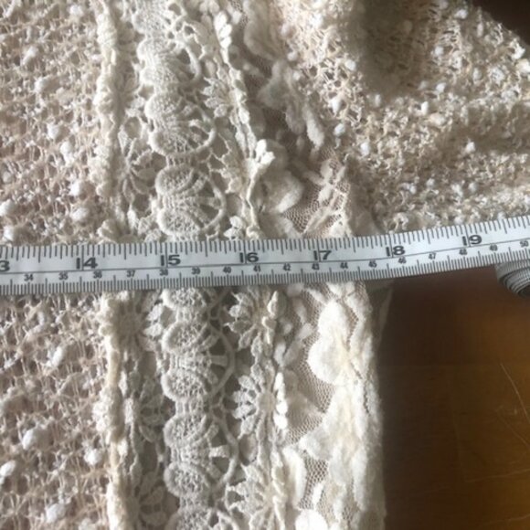 Cream Lace Long Cardigan - Picture 4 of 4